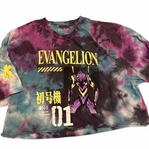 Cropped Evangelion Tie Dye T shirt